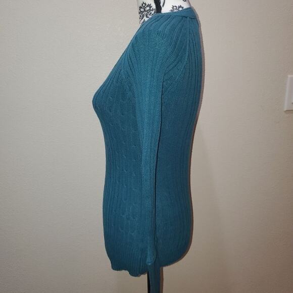 Arizona small knit teal sweater - Picture 4 of 10